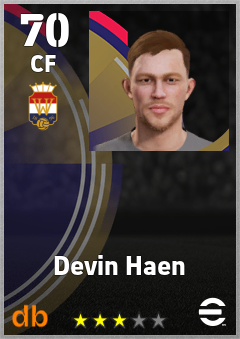 Devin Haen — CF, OVR 70, MAX 70