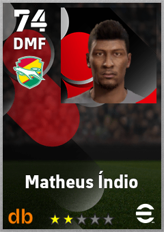 Matheus Índio — DMF, OVR 74, MAX 74