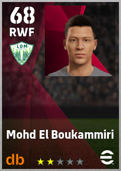 Mohd El Boukammiri — RWF, OVR 68, MAX 68