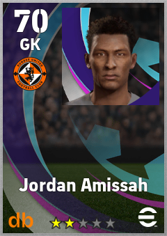 Jordan Amissah — GK, OVR 70, MAX 70