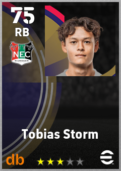 Tobias Storm — RB, OVR 75, MAX 75