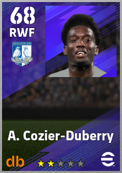 A. Cozier-Duberry — RWF, OVR 68, MAX 68