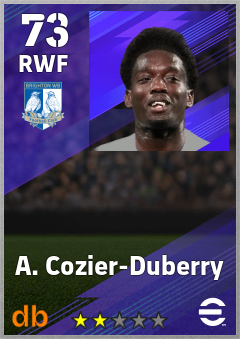 A. Cozier-Duberry — RWF, OVR 73, MAX 73
