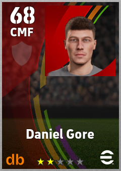 Daniel Gore — CMF, OVR 68, MAX 68
