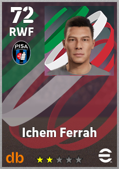 Ichem Ferrah — RWF, OVR 72, MAX 72