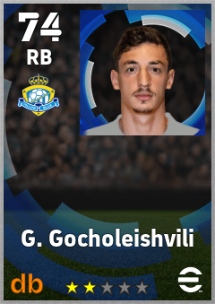 G. Gocholeishvili — RB, OVR 74, MAX 74