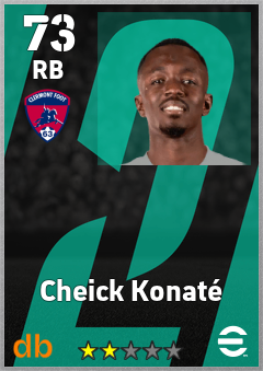 Cheick Konaté — RB, OVR 73, MAX 73