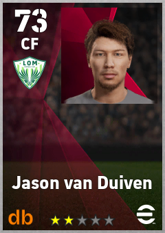 Jason van Duiven — CF, OVR 73, MAX 73