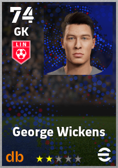 George Wickens — GK, OVR 74, MAX 74