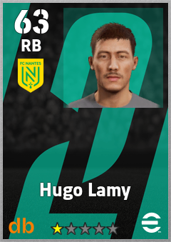 Hugo Lamy — RB, OVR 63, MAX 63