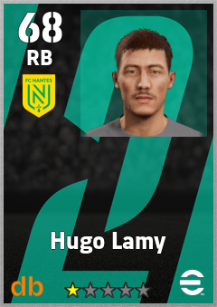 Hugo Lamy — RB, OVR 68, MAX 68