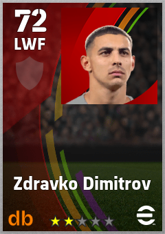 Zdravko Dimitrov — LWF, OVR 72, MAX 72