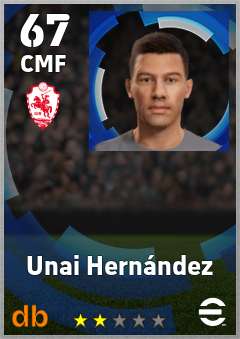 Unai Hernández — CMF, OVR 67, MAX 67