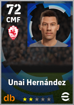 Unai Hernández — CMF, OVR 72, MAX 72