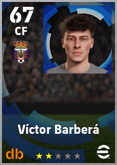 Víctor Barberá — CF, OVR 67, MAX 67