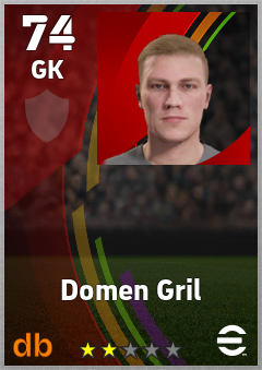 Domen Gril — GK, OVR 74, MAX 74