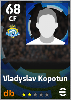 Vladyslav Kopotun — CF, OVR 68, MAX 68