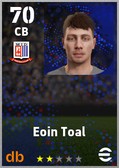 Eoin Toal — CB, OVR 70, MAX 70