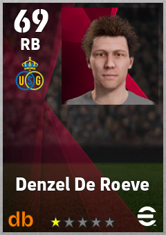 Denzel De Roeve — RB, OVR 69, MAX 69