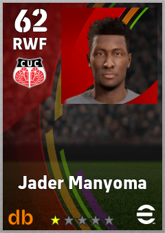 Jader Manyoma — RWF, OVR 62, MAX 62