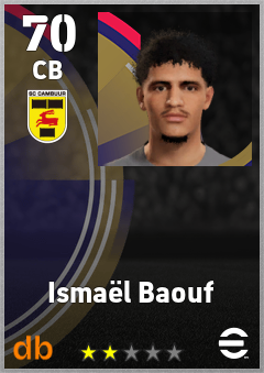 Ismaël Baouf — CB, OVR 70, MAX 70