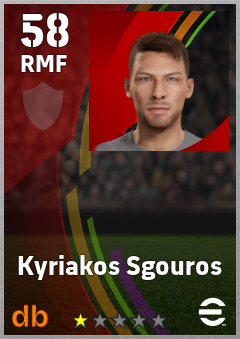 Kyriakos Sgouros — RMF, OVR 58, MAX 58