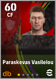Paraskevas Vasileiou — CF, OVR 60, MAX 60