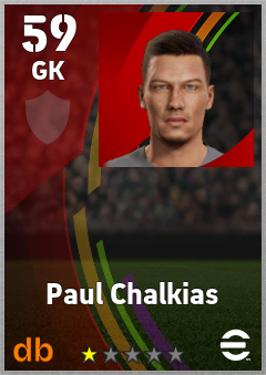 Paul Chalkias — GK, OVR 59, MAX 59