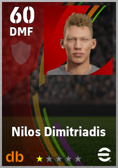 Nilos Dimitriadis — DMF, OVR 60, MAX 60