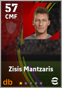 Zisis Mantzaris — CMF, OVR 57, MAX 57
