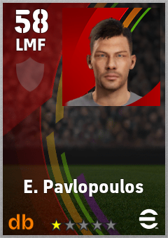 E. Pavlopoulos — LMF, OVR 58, MAX 58