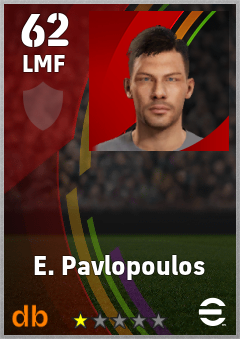 E. Pavlopoulos — LMF, OVR 62, MAX 62