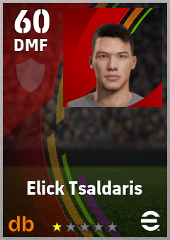 Elick Tsaldaris — DMF, OVR 60, MAX 60
