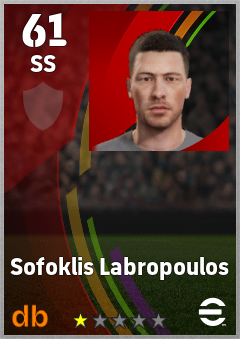 Sofoklis Labropoulos — SS, OVR 61, MAX 61