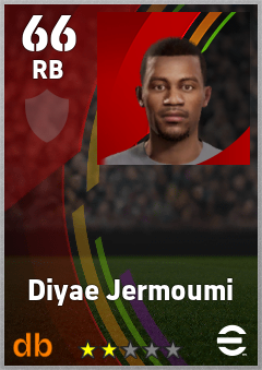 Diyae Jermoumi — RB, OVR 66, MAX 66