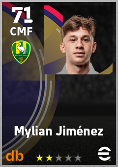 Mylian Jiménez — CMF, OVR 71, MAX 71