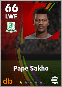 Pape Sakho — LWF, OVR 66, MAX 66