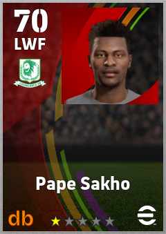 Pape Sakho — LWF, OVR 70, MAX 70