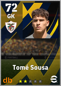 Tomé Sousa — GK, OVR 72, MAX 72