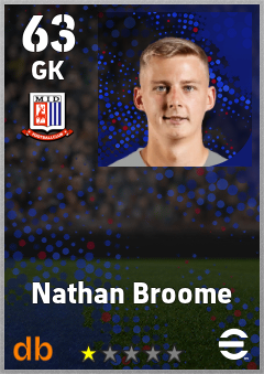 Nathan Broome — GK, OVR 63, MAX 63