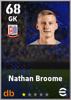 Nathan Broome — GK, OVR 68, MAX 68