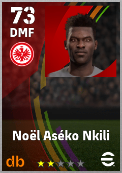 Noël Aséko Nkili — DMF, OVR 73, MAX 73