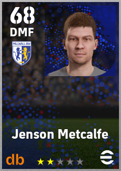 Jenson Metcalfe — DMF, OVR 68, MAX 68