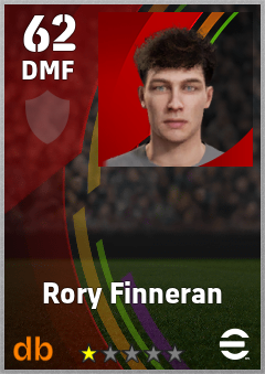 Rory Finneran — DMF, OVR 62, MAX 62
