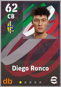 Diego Ronco — CB, OVR 62, MAX 62