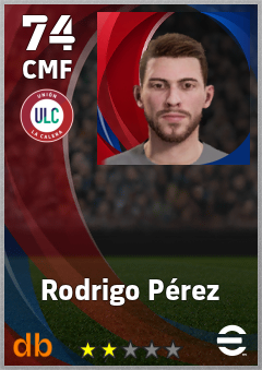 Rodrigo Pérez — CMF, OVR 74, MAX 74