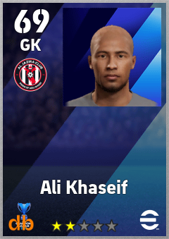 Ali Khaseif — GK, OVR 69, MAX 69