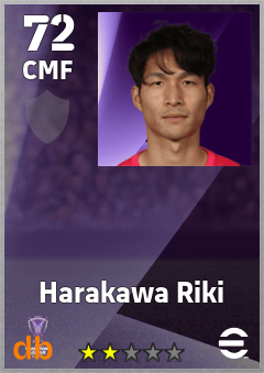 Harakawa Riki — CMF, OVR 72, MAX 72