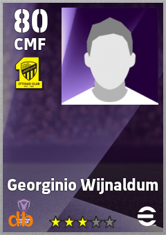 Georginio Wijnaldum — CMF, OVR 80, MAX 80