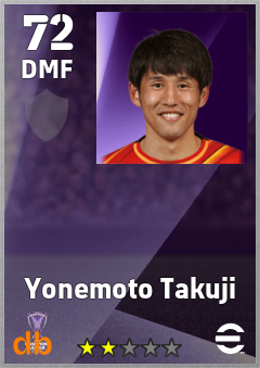 Yonemoto Takuji — DMF, OVR 72, MAX 72